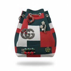 Statement Patchwork Top Handle Bag